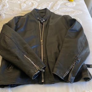 Black real leather jacket